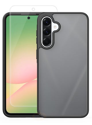 Samsung Galaxy A56 Cover with HD Tempered Glass Screen Protector, Slim Frosted Hard Case, [Four Corners Anti Drop][Anti Fingerprint][No Yellowing] Translucent Shockproof Skin Friendly Back Cover for Samsung Galaxy A56 5G 6.7 inch (1+1 Pack) - pzsku/Z16B5C1AF1DE83AF08C67Z/45/1744042106/c5903ca6-e7d4-4f02-ab9f-d1b174968b70