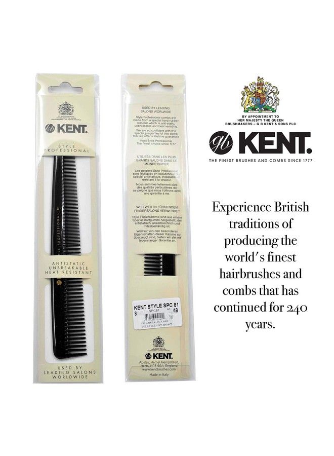 KENT Kent Spc81 Salonstyle Dressing Cutting Comb With Wide And Fine Teeth Professional Barber Haircut Comb For Styling And Teasing For All Hair Types Kent Quality Barber Supplies - Image 5