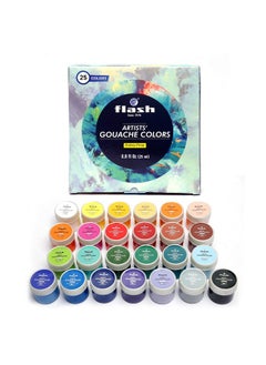 Flash Gouache Paint Set | 25 Colors | 25 ml, 0.8 fl oz Each | Matt Finish | Rich Pigments Vibrant Non Toxic Paints for Professional Artists Hobby Painters & Kids (Set of 25 Colours) - pzsku/Z16B5CEE19F850F29741DZ/45/_/1740118824/4dae7c21-fe17-42e6-a616-8c1c9f9ff3c7