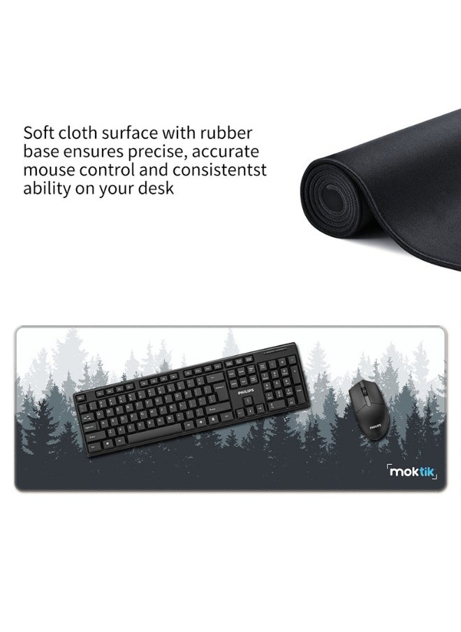 moktik Gaming Mouse Pad Large [300 x 800 mm] Anti-Slip - Waterproof - forest Design.  - Image 4
