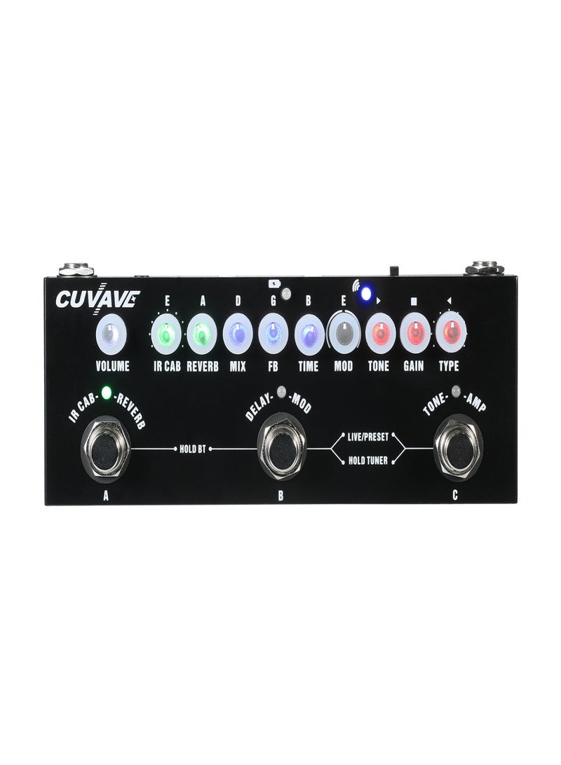 CUVAVE CUBE BABY Portable Multifunctional Electric Guitar Combined Effect Pedal with Wireless Music Playback Phone Recording Audio Interface Function - Image 2