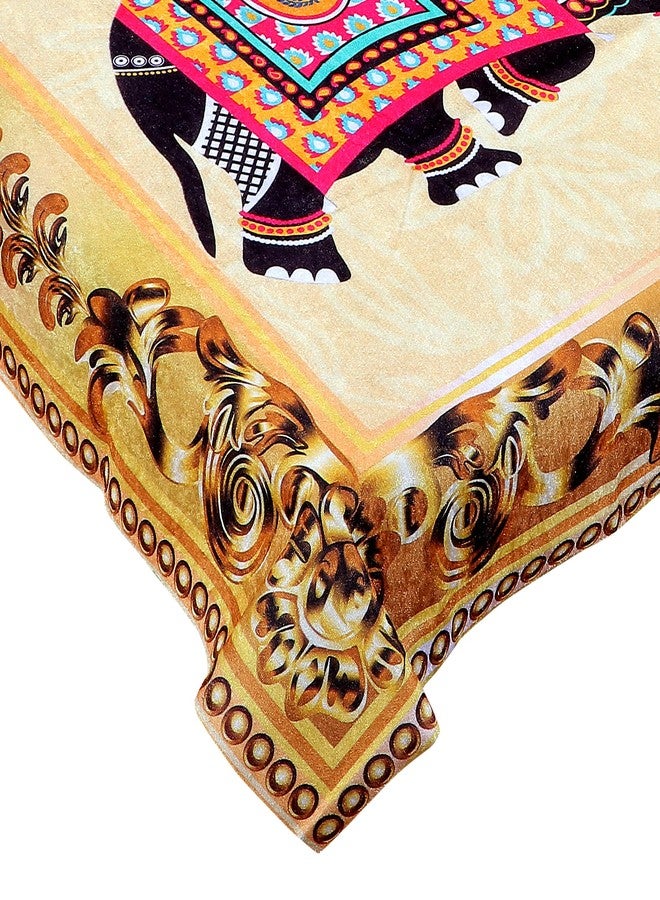 ZUKIODECOR غطاء طاولة وسط فاخر من المخمل بتصميم حيواني جذاب من زوكيوديكور، يتسع لأربعة أشخاص | غطاء قماشي قابل لإعادة الاستخدام لحماية سطح الطاولة | غطاء واقي للطاولة | 36 × 54 بوصة - Image 2