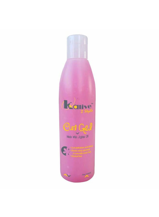 KALIVE 2 STYLE KALIVE Curl Gel 8 oz - Defines Curls, Waves, and All Hair Textures for Women, Natural or Permed, for Curly Hair - Image 1