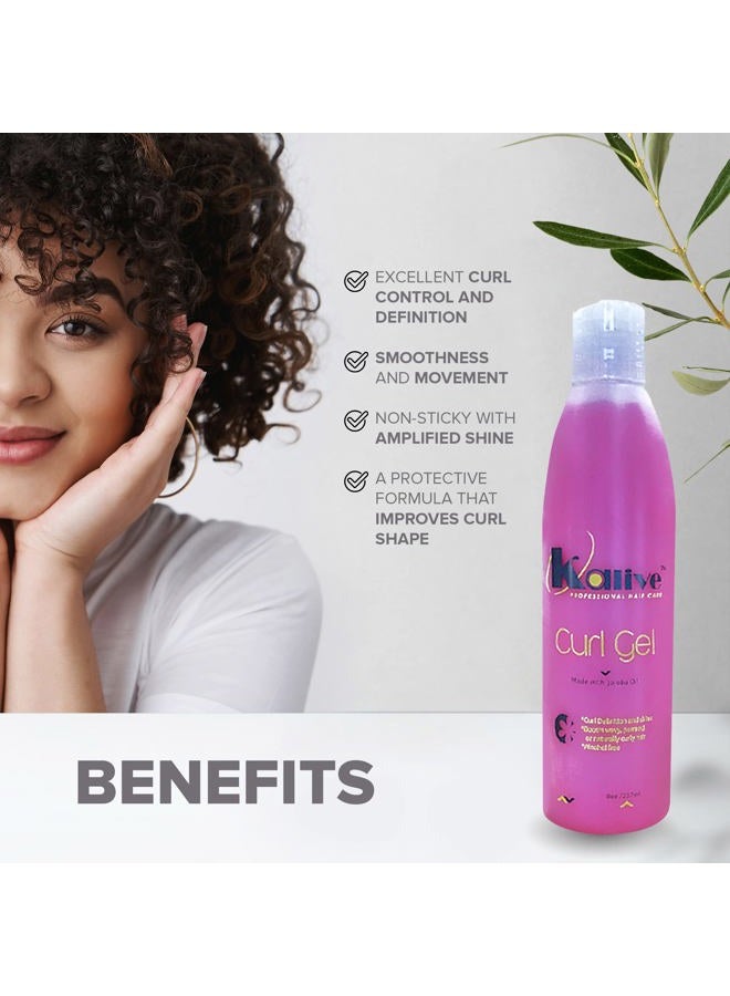 KALIVE 2 STYLE KALIVE Curl Gel 8 oz - Defines Curls, Waves, and All Hair Textures for Women, Natural or Permed, for Curly Hair - Image 2