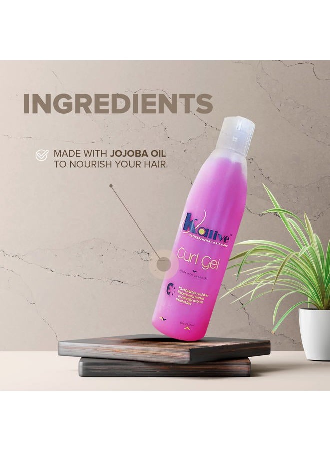 KALIVE 2 STYLE KALIVE Curl Gel 8 oz - Defines Curls, Waves, and All Hair Textures for Women, Natural or Permed, for Curly Hair - Image 3