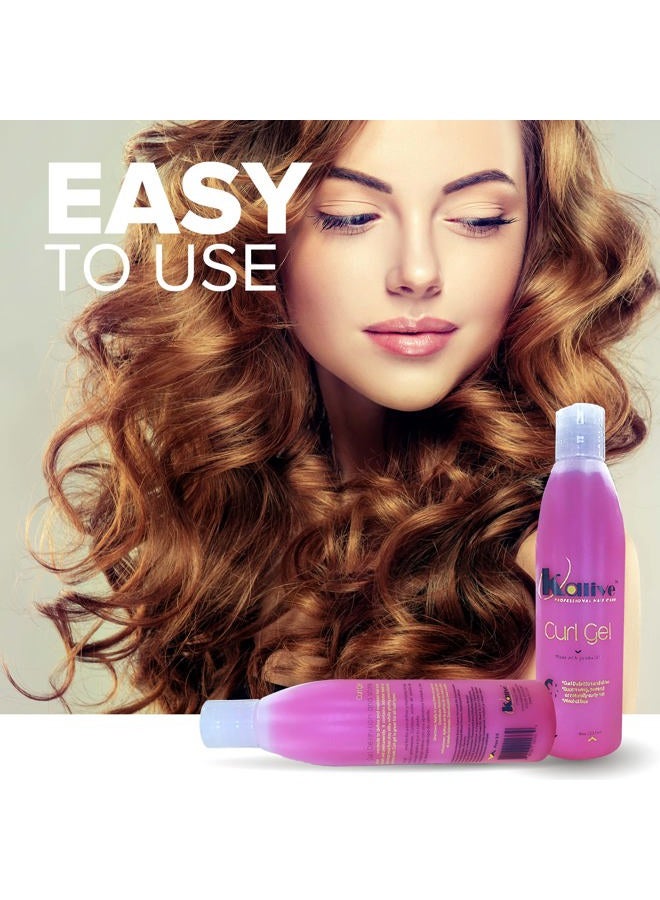 KALIVE 2 STYLE KALIVE Curl Gel 8 oz - Defines Curls, Waves, and All Hair Textures for Women, Natural or Permed, for Curly Hair - Image 4