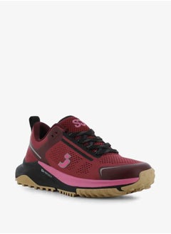 SJ Women's Panelled Lace-Up Low Ankle Sneakers  - Image 1