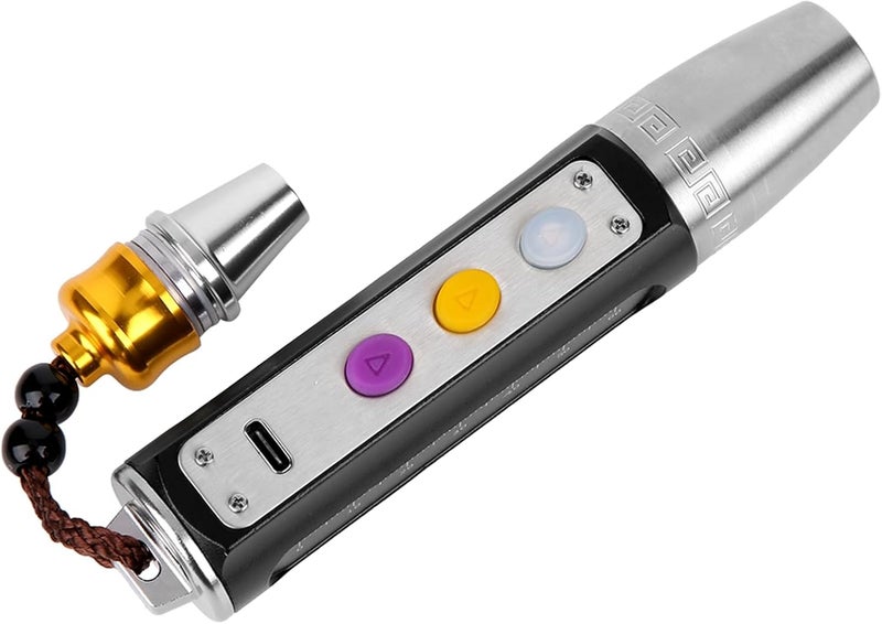 USB Rechargeable Jewelry Torch with 3 LEDs, Multifunctional Gems Testing Tool for Household Lighting, Compact Aluminum Alloy Material - Image 1