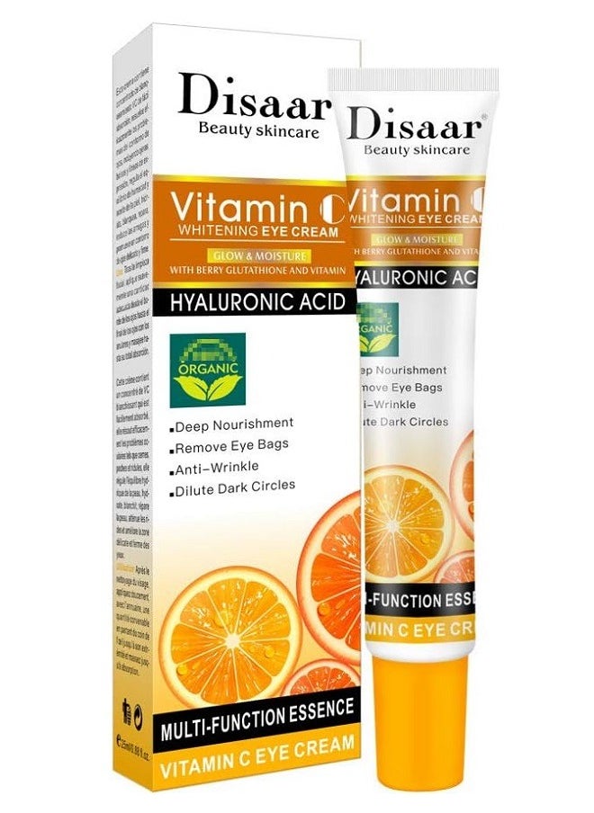 Disaar Vitamin C Whitening Eye Cream Hyaluronic Acid 25ml  - Image 1
