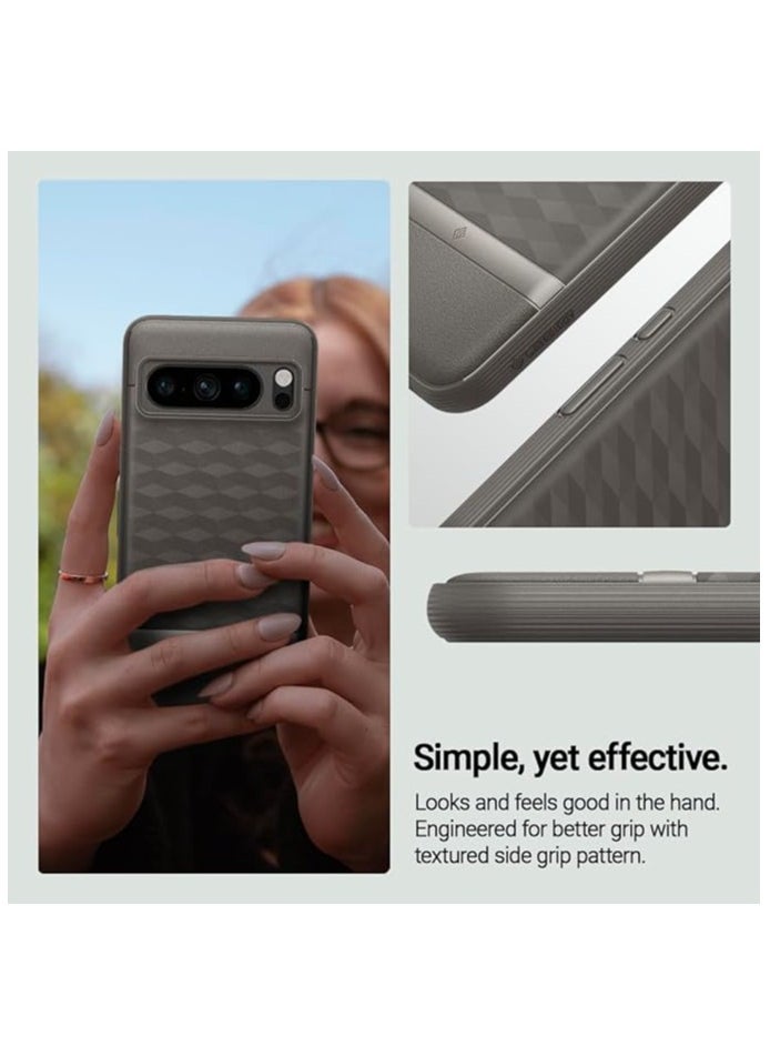 Caseology - Caseology Parallax Pixel 8 Pro [Military Grade Drop Tested] TPU Case for Google Pixel 8 Pro case 5G, 3D Pattern (2023) - Ash Gray - Image 1
