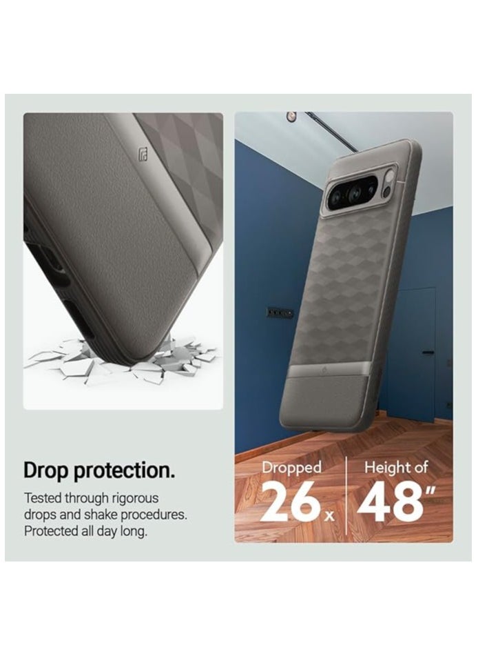 Caseology - Caseology Parallax Pixel 8 Pro [Military Grade Drop Tested] TPU Case for Google Pixel 8 Pro case 5G, 3D Pattern (2023) - Ash Gray - Image 1