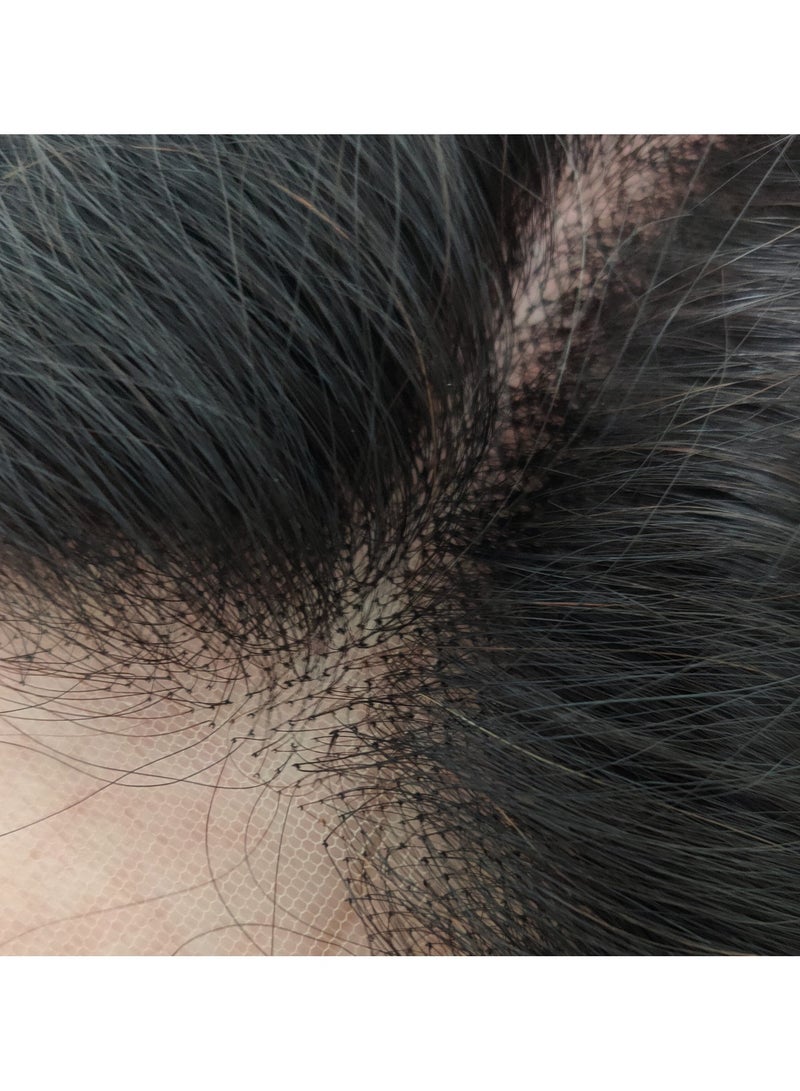 إستيل باروكات شعر طبيعي مفرود بدانتيل أمامي دانتيل 13x4 أسود طبيعي 02 - Image 5