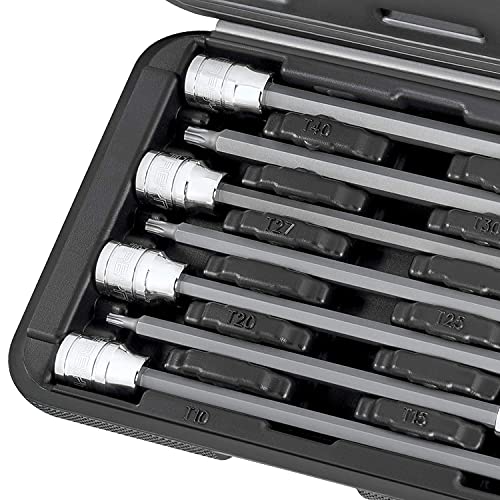 CARBYNE 7-Piece Torx Extra Long Bit Socket Set, T10 to T40 Sizes, 3/8 in. Drive, S2 Steel Bits, CrV Sockets • From a Family-Run Tool Company Based in the U.S.A. - Image 5