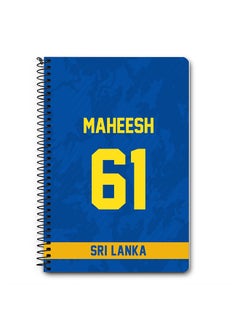 Stylizedd Designer A5 Spiral Notebook Memo Notepad Journal Player - Pathum Nissanka, Jersey Number -18  - Image 1