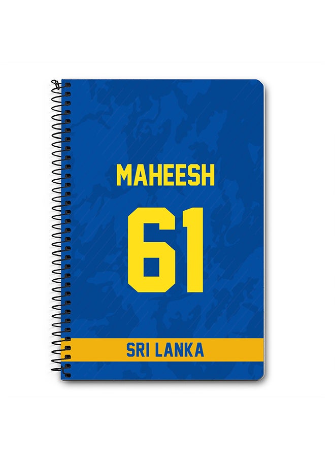 Stylizedd - Designer A5 Spiral Notebook Memo Notepad Journal Player - Pathum Nissanka, Jersey Number -18 - Image 1