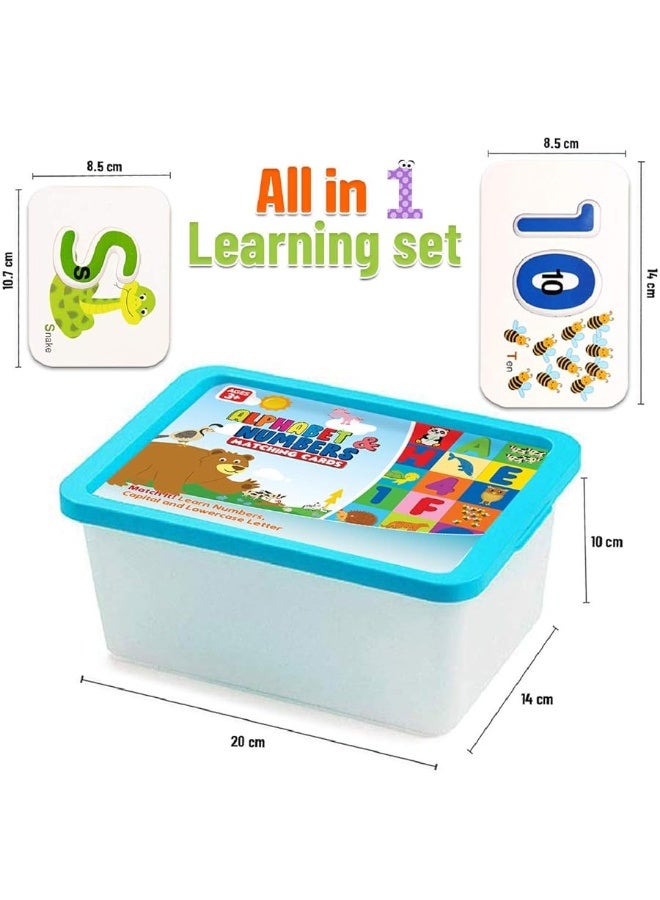 CozyBomB CozyBomB Toddler Alphabet Flash Cards  Preschool Activities Learning Montessori Toys ABC Wooden Letters Jigsaw Numbers Alphabets Puzzles Flashcards for Age 2 3 4 Years Old Educational for Kids Baby  - Image 1