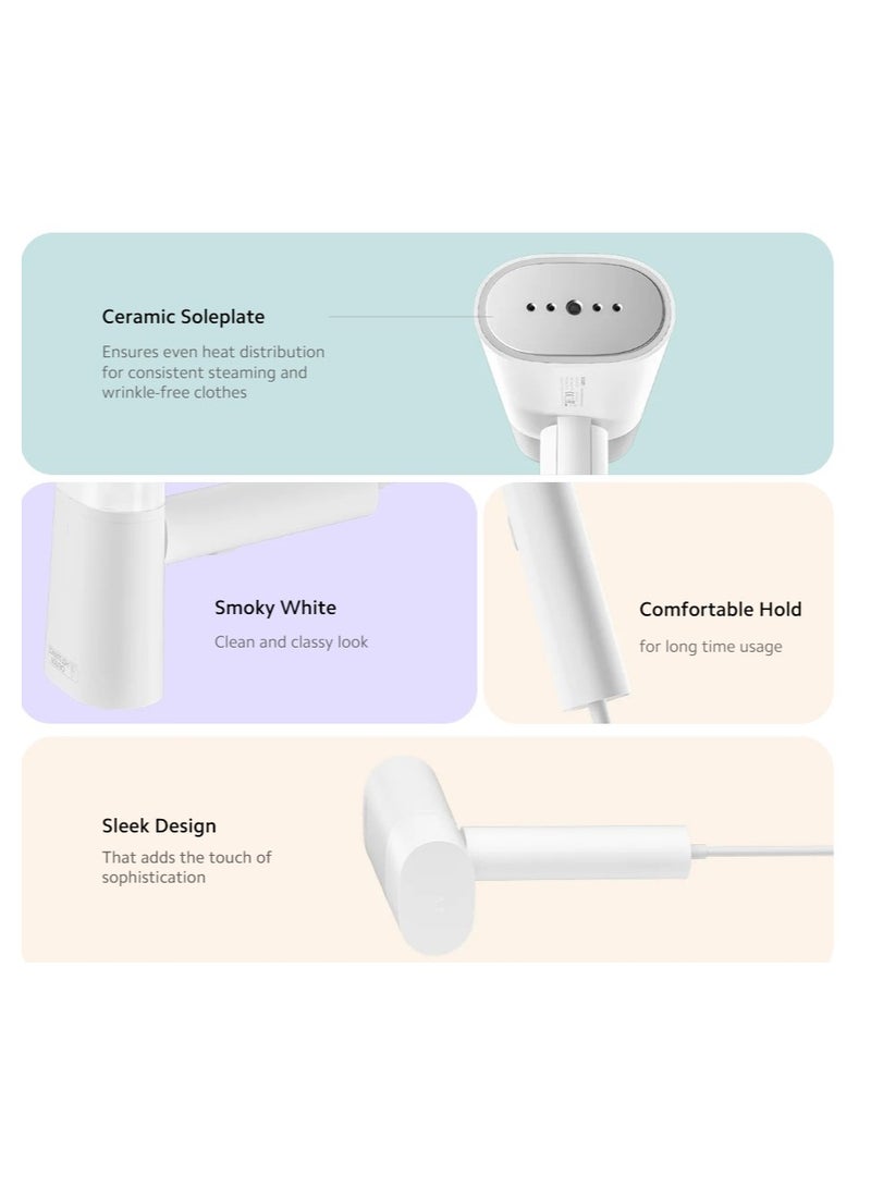 Xiaomi Handheld Garment Steamer | Foldable | Die-cast aluminum panel | 2-in-1 design for Horizontal or Vertical | 160 ml 1300 W MJGTJ02LF White - Image 3