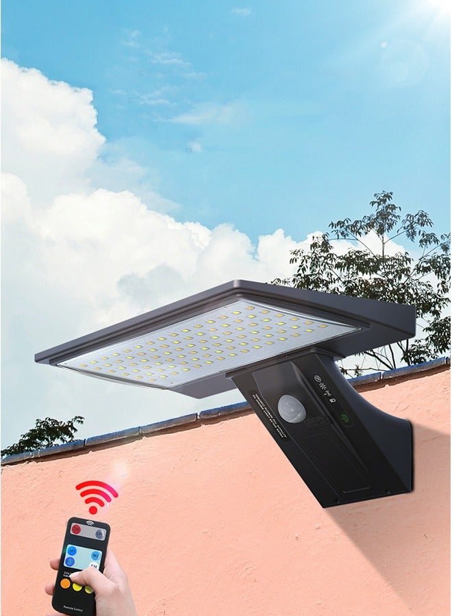 Bukela Solar Lights Outdoor, JESLED 2600mAh Solar Motion Sensor Security Lights Solar Powered Lights with Remote Control, 90LEDs 4 Modes IP65 Waterproof Solar Wall Lights Outside for Garden Fence Garage - Image 1