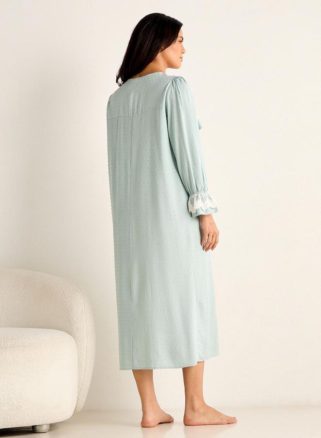 Splash FAV Lace Trim Maternity Night Dress - Image 3