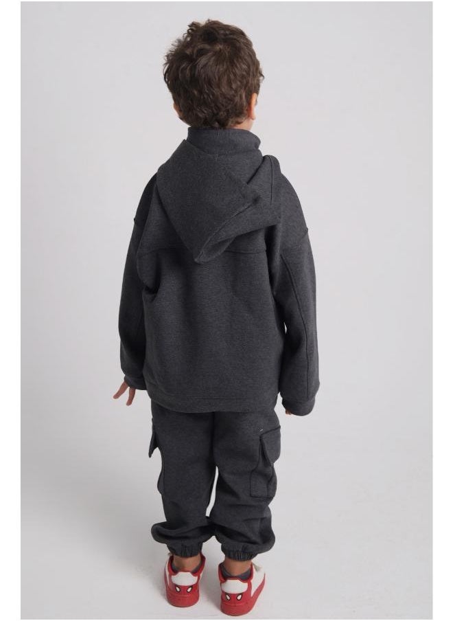 playmore - Unisex Dark Grey 2-Piece Outfit Set - Image 1