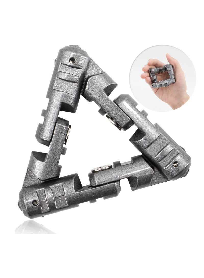 Zikra Infinite Flip Fingertip Decompression Toys Infinite Flip Fidget Toys Sensory Spinner Handheld Fidget Toys Stainless Steel Metal Chain Fidget Toy for Adults Children Anxiety Stress Relief Toys - Image 1