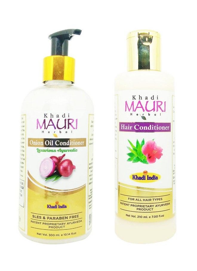Khadi MAURI Onion Oil Hair Conditioner Pack Of 2 (420 Ml)  - Image 1