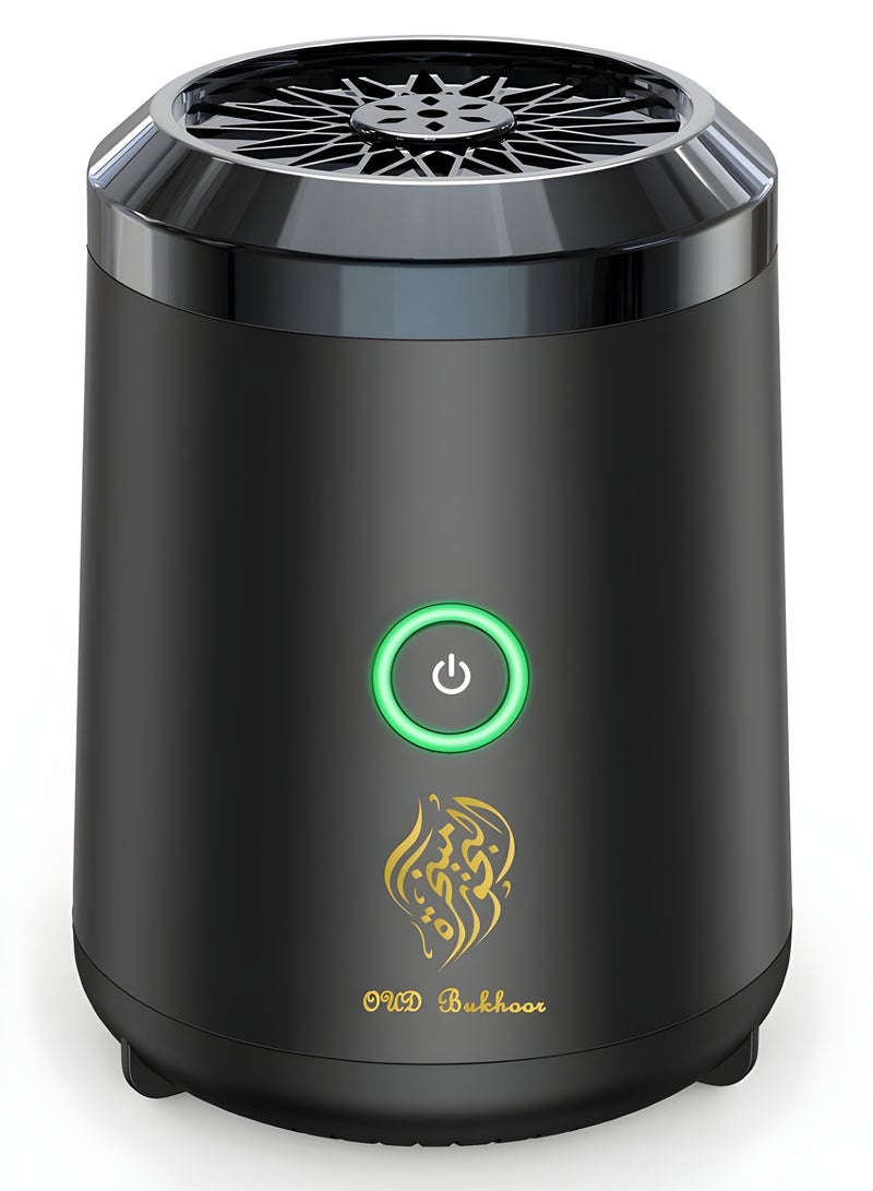 Oud Bukhoor Luxury Electric Incense Burner – USB Type-C Rechargeable, Silent & Stylish Aroma Diffuser for Home, Car & Gifting, BK-18  - Image 1