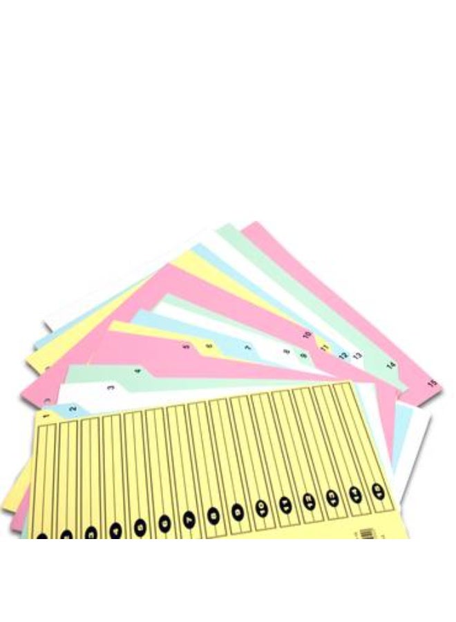 SAB  Separators Bristol - A4 Size - 15 Colored - Image 3