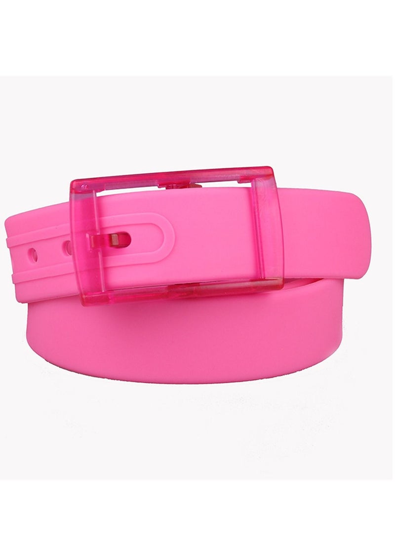 Loquat High Quality Silicone Belt For Men And Women 116.5cm Pink 