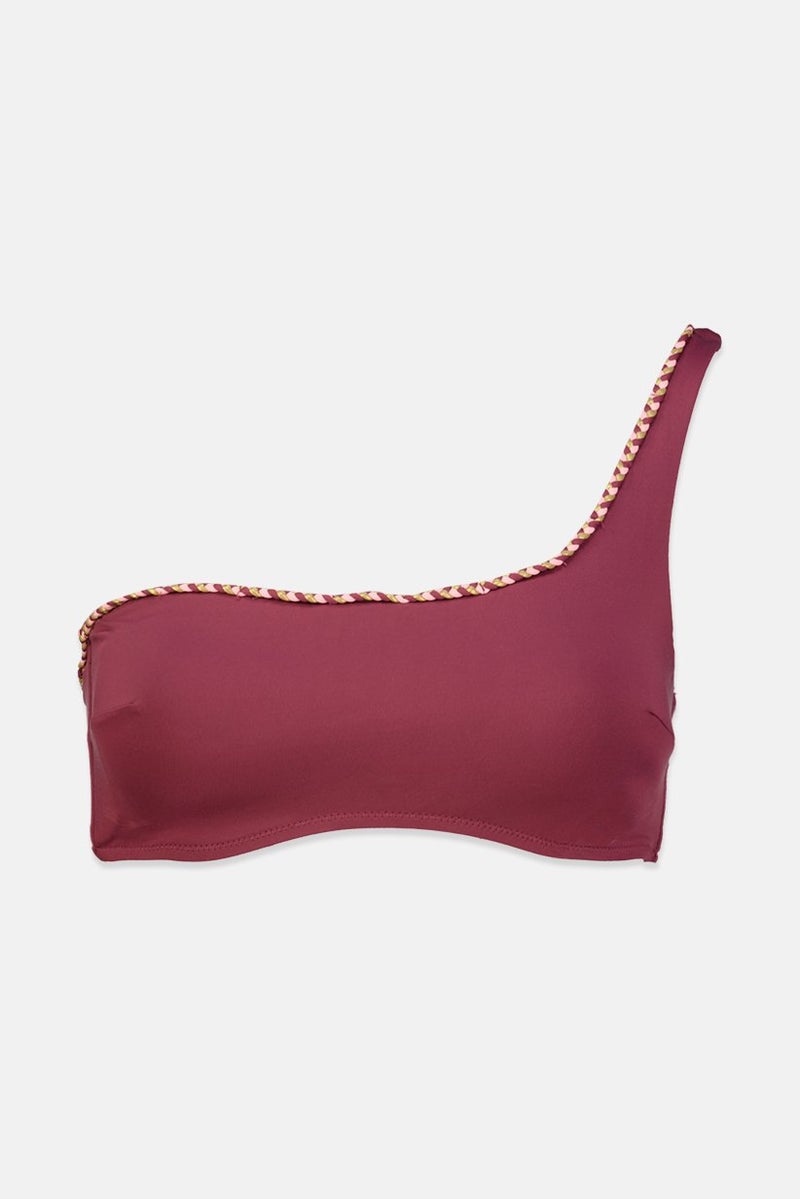 women'secret Women 1 Pc Lightly Padded Bikini Top, Purple - Image 1