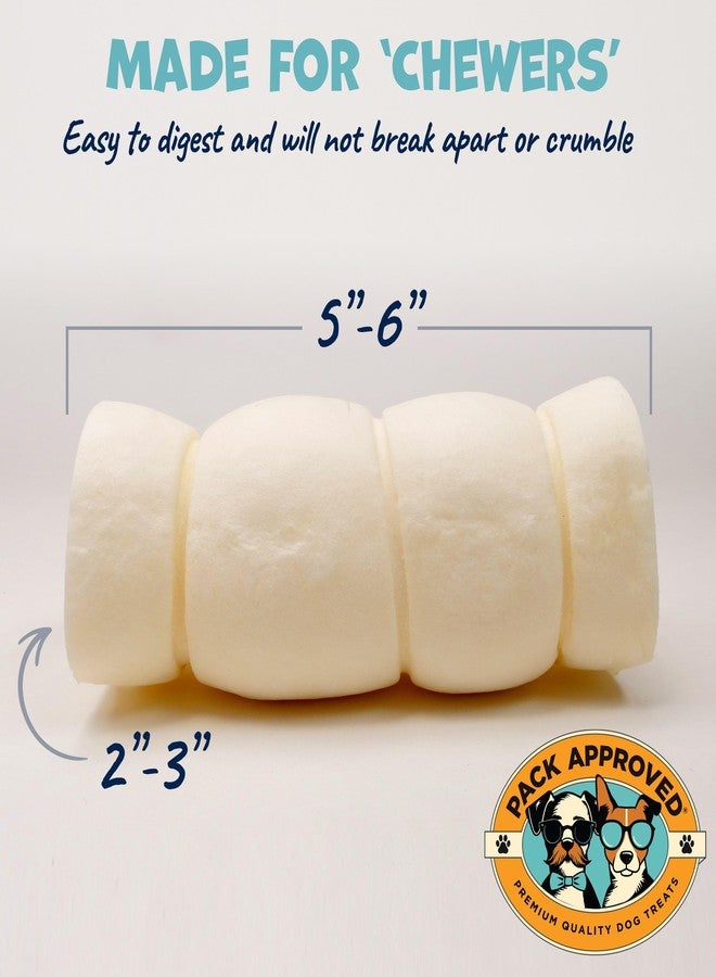لفائف خدود البقر المعتمدة للكلاب - مكافآت طبيعية وخالية من الروائح للكلاب - قطع مضغ متوسطة الحجم من جلد البقر للكلاب من 5 إلى 6 بوصات - عبوة من 4 قطع - Image 5