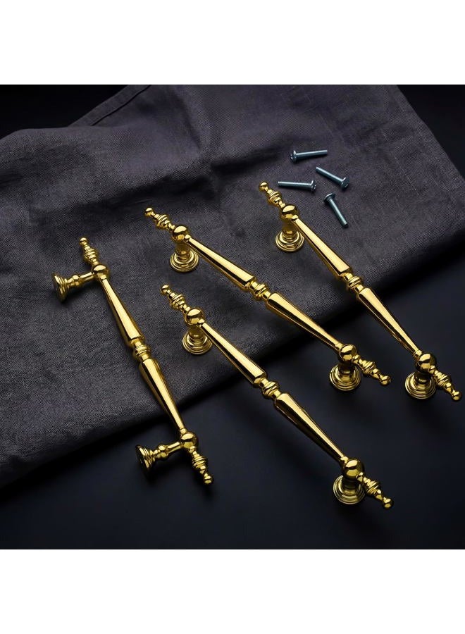 Shimeyao 10 Pack Gold Cabinet Pulls 5"(128mm) Hole Center Vintage Cabinet Pulls Handles Drawer Handles Closet for Kitchen Bathroom Drawer Dresser Pull Hardware Hole Center - Image 3