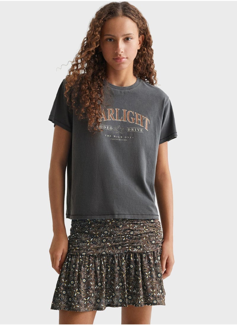MANGO - Youth Printed Message T-Shirt - Image 1