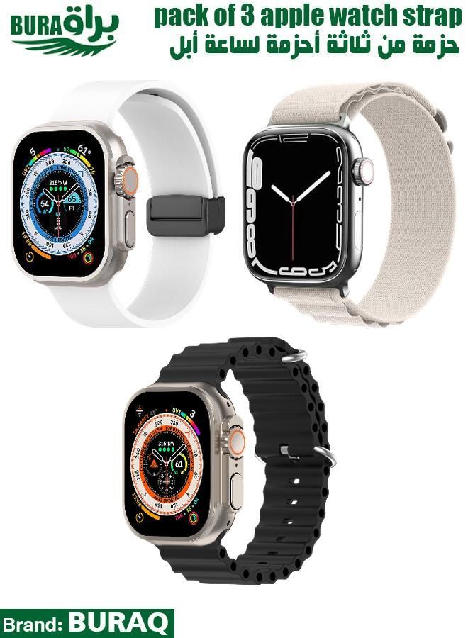 Apple Watch Band Strap For Apple Watch Ultra 2/Ultra 49mm, Series 10 46mm, 9/8/7 45mm, SE2/SE/6/5/4 44mm, 3/2/1 42mm