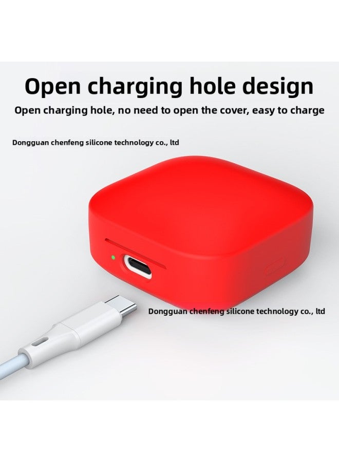 For Redmi Buds6 Active Bluetooth Headset Case Silicone Redmi Buds6 Active Case-Color:White Hook Single OPP-Model:Redmi Buds6 Vitality Version/redmi Buds6 Active Protective Case (headphones Not Included)