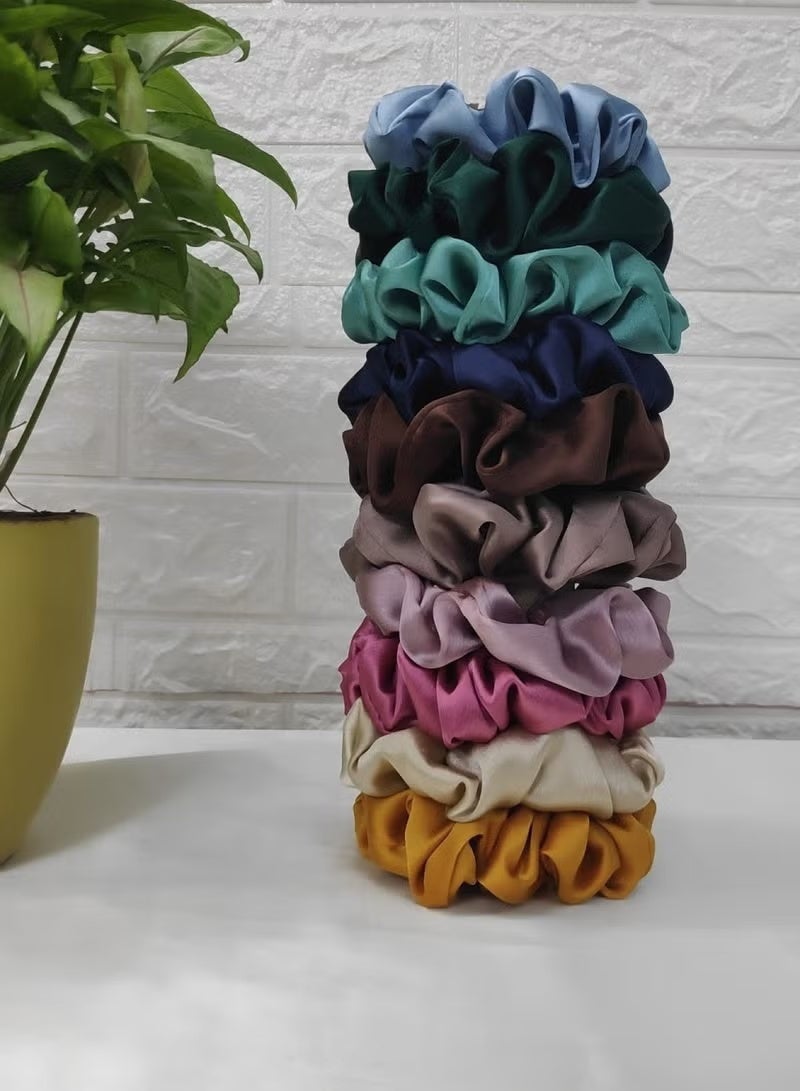 6 Pcs Hair Scrunchies Ponytail Holder Satin Elastic Soft Hair Ties Scrunchy Hair Bands for Girls and Ladies Hair Accessories - Image 3