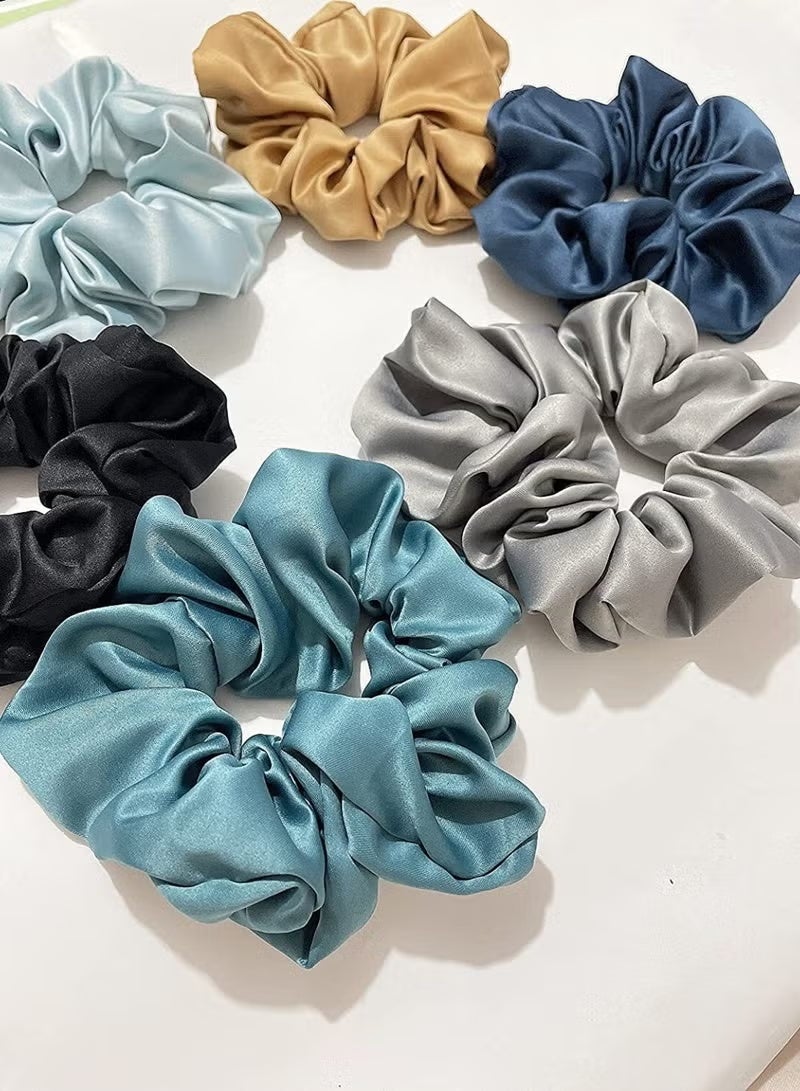 6 Pcs Hair Scrunchies Ponytail Holder Satin Elastic Soft Hair Ties Scrunchy Hair Bands for Girls and Ladies Hair Accessories - Image 4