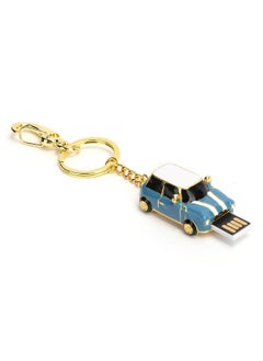 Thoraya Car light blue USB flash drive usb2.0 creative cute cartoon metal USB flash drive car gift car USB flash drive 128GB  - Image 2