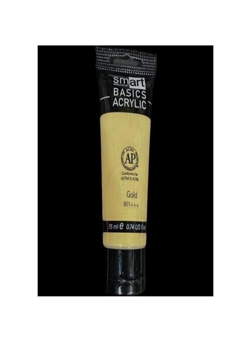 انبوبة اكريلك 75ملي من سمارت - لون ذهبي +++801