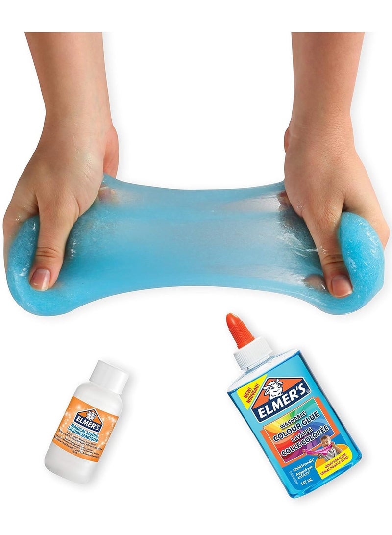 إلمرز غراء PVA ذو اللون الشفاف من ELMER | غراء اللون الأزرق البارد | 147 مل | قابل للغسل وصديق للأطفال | رائعة لصنع الفنون والحرف اليدوية والسلايم (عبوة مكونة من قطعة واحدة) None - Image 3