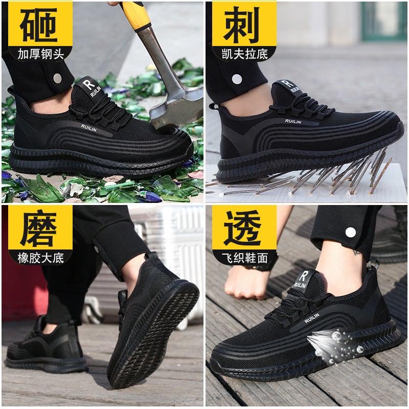 Labor Protection Shoes, Wear-Resistant Shoes For Men, Anti-Smash And Anti-Puncture Safety Shoes, Breathable Protective Labor Protection Shoes That Won’T Get Tired After Standing For A Long Time - Image 5