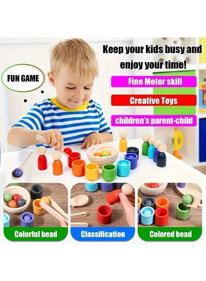 لعبة ذاكرة الكؤوس التعليمية لتصنيف عشرة ألوان للأطفال - تدريب على التفكير المنطقي - Image 3