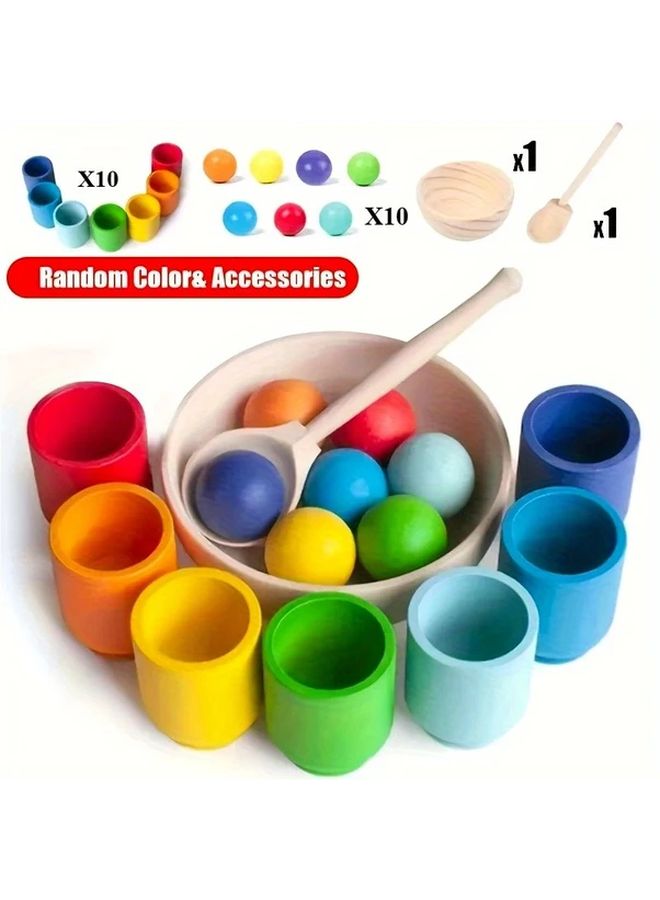 لعبة ذاكرة الكؤوس التعليمية لتصنيف عشرة ألوان للأطفال - تدريب على التفكير المنطقي - Image 2