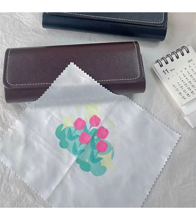 Blue White Red Cartoon Tulip Eyeglass Cleaning Cloth Phone Screen Towel - Image 5