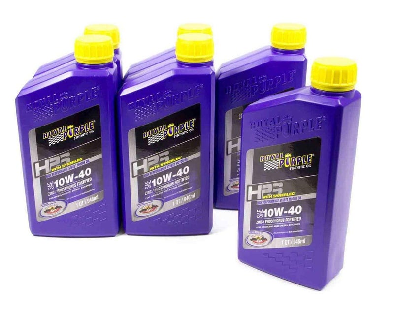 Royal Purple زيت محرك صناعي رويال بوربل (36140-6PK HPS 10W-40 مع تقنية الإضافات سينيرلك - 1 لتر، (علبة من 6)) - Image 2