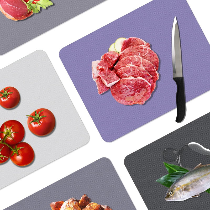 WK Small Flexible Plastic Cutting Boards for Kitchen, Non Slip Cutting Mats for Meat, Cutting Board Set of 5, BPA Free, Dishwasher Safe, Mini Size - Image 4