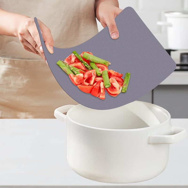 WK Small Flexible Plastic Cutting Boards for Kitchen, Non Slip Cutting Mats for Meat, Cutting Board Set of 5, BPA Free, Dishwasher Safe, Mini Size - Image 5