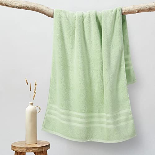Spread Spain Cotton Towels for Bath | Towels for Bath Large Size | Miami Bath Towel - Soft & Absorbent | 650 GSM | 1 Piece Bath Towel for Men/Women | 70 cms x 140 cms - Mint - Image 5