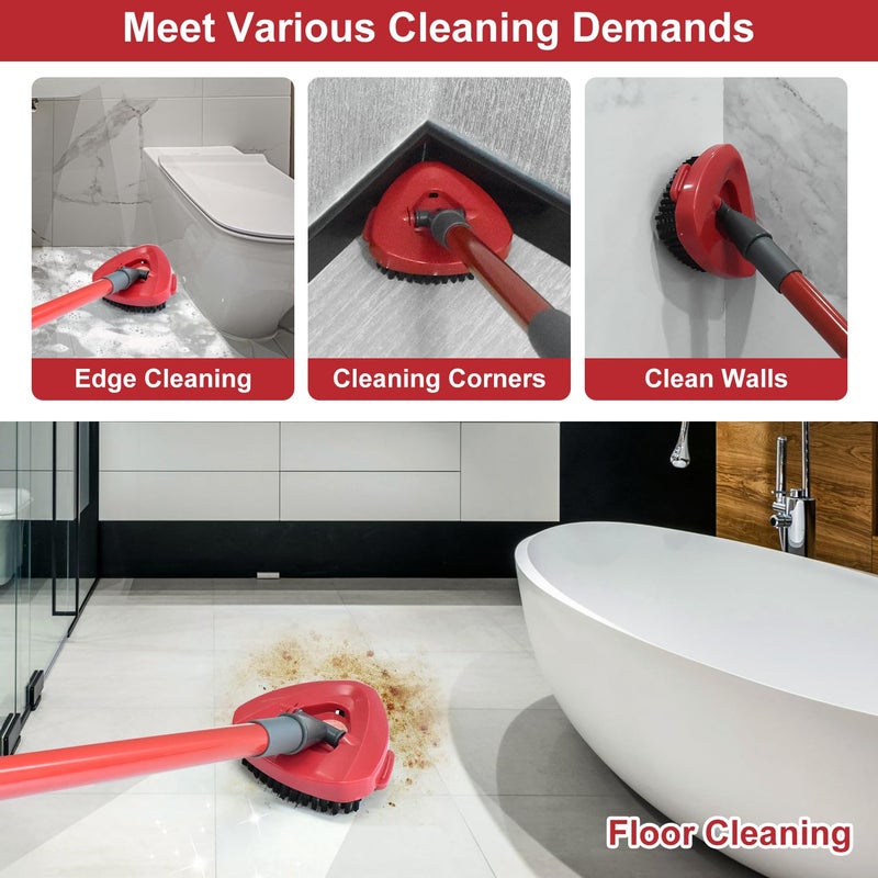 GFRED Scrub Brush Mop Head Replacement for O Cedar RinseClean 2 Tank System Spin Mop Head Base,Scrubber Mop Brush Head for Ocedar Mop Scrub Brush Head Hard Bristle Scrub Brush Floor Cleaning, Not for 1 Tank - Image 4