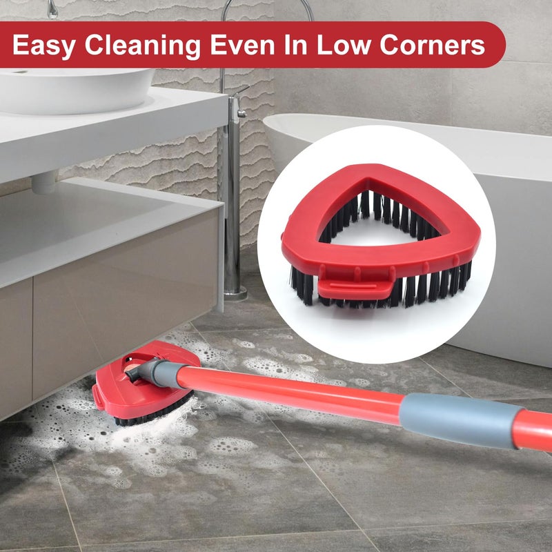 GFRED Scrub Brush Mop Head Replacement for O Cedar RinseClean 2 Tank System Spin Mop Head Base,Scrubber Mop Brush Head for Ocedar Mop Scrub Brush Head Hard Bristle Scrub Brush Floor Cleaning, Not for 1 Tank - Image 5